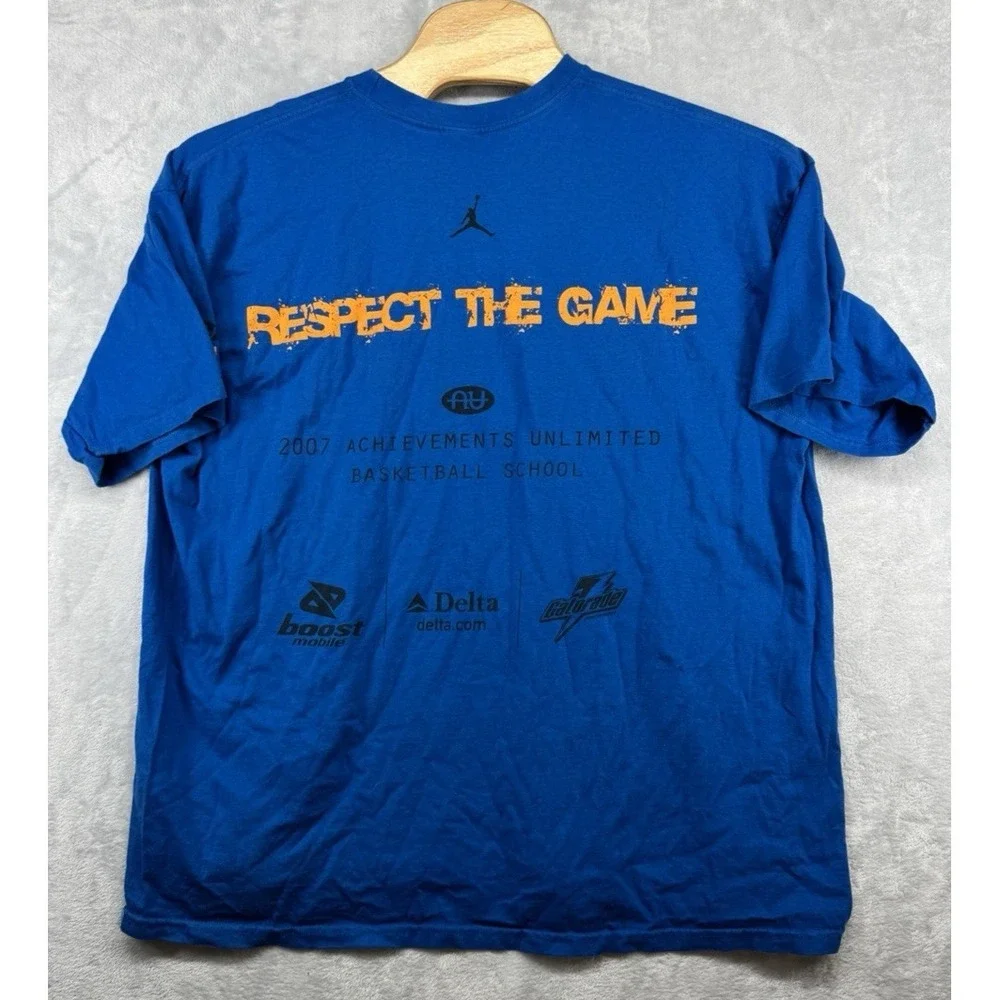 VTG Michael Jordan Nike 2007 AAU Shirt Basketball School Blue Men's Size 2XL